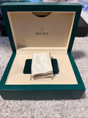 Rolex Green Box with Cream Interior and Dark Green Cradle